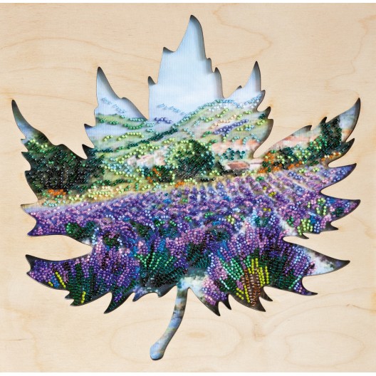 Creativity kits/Bead embroidery kits  with a wooden frame Fields of Provence (Landscapes), AB-766 by Abris Art - buy online! ✿ Fast delivery ✿ Factory price ✿ Wholesale and retail ✿ Purchase Great kits for embroidery with beads