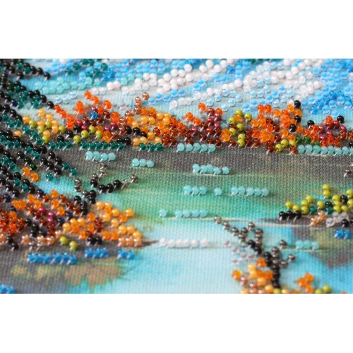 Creativity kits/Bead embroidery kits  with a wooden frame Bunfa`s fresh coolness (Landscapes), AB-768 by Abris Art - buy online! ✿ Fast delivery ✿ Factory price ✿ Wholesale and retail ✿ Purchase Great kits for embroidery with beads