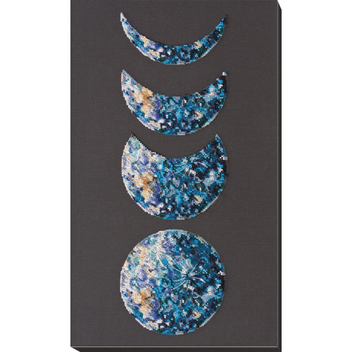 Main Bead Embroidery Kit Moon phases (Deco Scenes), AB-772 by Abris Art - buy online! ✿ Fast delivery ✿ Factory price ✿ Wholesale and retail ✿ Purchase Great kits for embroidery with beads