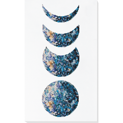 Main Bead Embroidery Kit Moon phases w (Deco Scenes), AB-772-01 by Abris Art - buy online! ✿ Fast delivery ✿ Factory price ✿ Wholesale and retail ✿ Purchase Great kits for embroidery with beads