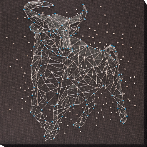 Main Bead Embroidery Kit Constellation Taurus (Zodiac signs), AB-781 by Abris Art - buy online! ✿ Fast delivery ✿ Factory price ✿ Wholesale and retail ✿ Purchase Great kits for embroidery with beads