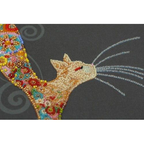Main Bead Embroidery Kit Kitty (Animals), AB-791 by Abris Art - buy online! ✿ Fast delivery ✿ Factory price ✿ Wholesale and retail ✿ Purchase Great kits for embroidery with beads