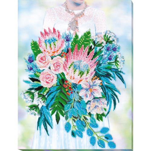 Main Bead Embroidery Kit Special day (Flowers), AB-803 by Abris Art - buy online! ✿ Fast delivery ✿ Factory price ✿ Wholesale and retail ✿ Purchase Great kits for embroidery with beads