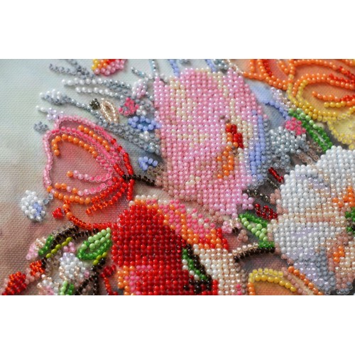 Main Bead Embroidery Kit Delicate flowers (Flowers), AB-805 by Abris Art - buy online! ✿ Fast delivery ✿ Factory price ✿ Wholesale and retail ✿ Purchase Great kits for embroidery with beads