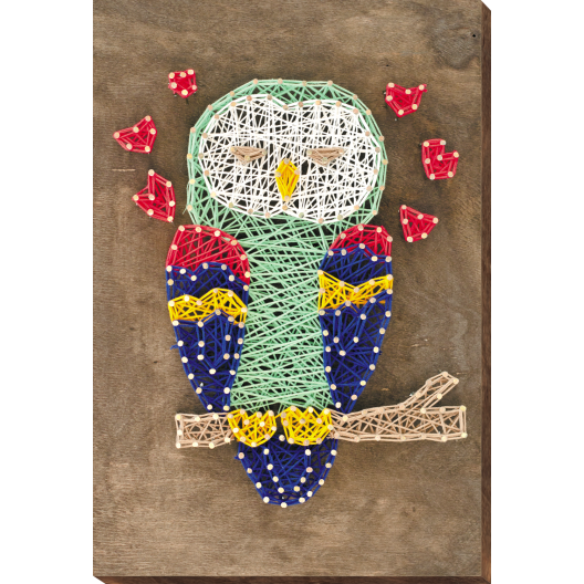 Creative Kit/String Art Owl, ABC-004 by Abris Art - buy online! ✿ Fast delivery ✿ Factory price ✿ Wholesale and retail ✿ Purchase String art