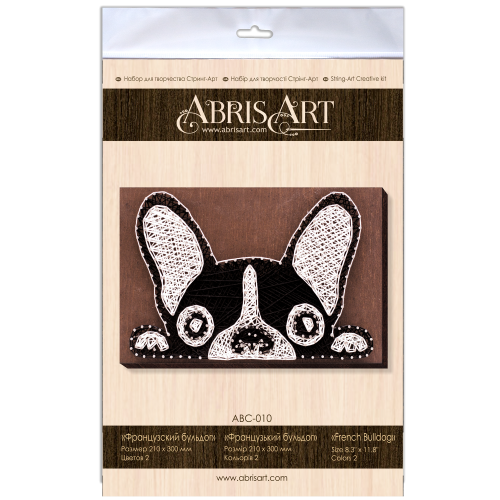 Creative Kit/String Art French Bulldog, ABC-010 by Abris Art - buy online! ✿ Fast delivery ✿ Factory price ✿ Wholesale and retail ✿ Purchase String art