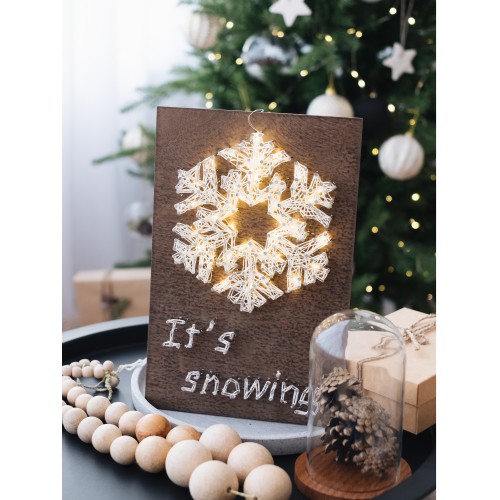 Creative Kit/String Art Snowflake, ABC-015 by Abris Art - buy online! ✿ Fast delivery ✿ Factory price ✿ Wholesale and retail ✿ Purchase String art