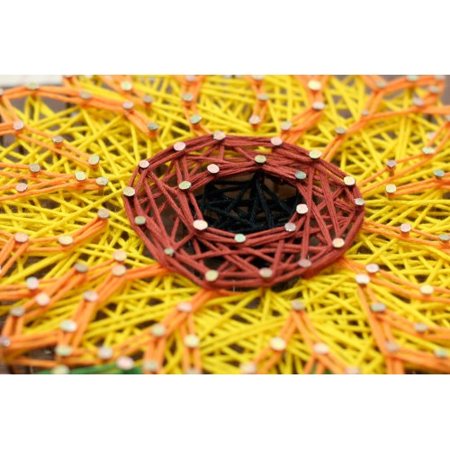 Creative Kit/String Art Sunflower, ABC-018 by Abris Art - buy online! ✿ Fast delivery ✿ Factory price ✿ Wholesale and retail ✿ Purchase String art
