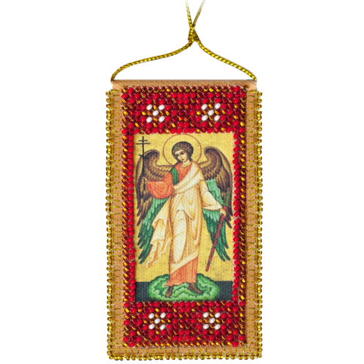 Talisman bead embroidery kits Guardian-Angel Prayer, ABO-001 by Abris Art - buy online! ✿ Fast delivery ✿ Factory price ✿ Wholesale and retail ✿ Purchase Charms for embroidery with beads on canvas