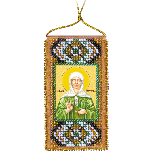 Talisman bead embroidery kits Prayer to Saint Matrona, ABO-006 by Abris Art - buy online! ✿ Fast delivery ✿ Factory price ✿ Wholesale and retail ✿ Purchase Charms for embroidery with beads on canvas