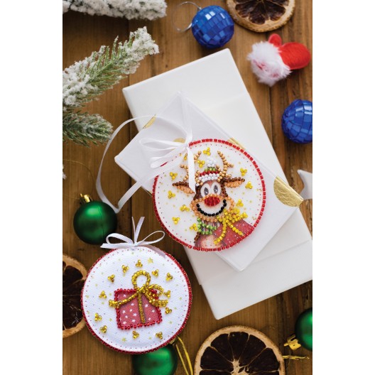 Decoration Christmas guest, ABT-004 by Abris Art - buy online! ✿ Fast delivery ✿ Factory price ✿ Wholesale and retail ✿ Purchase Kits for embroidery with beads on canvas - Christmas and New Year toys and decorations