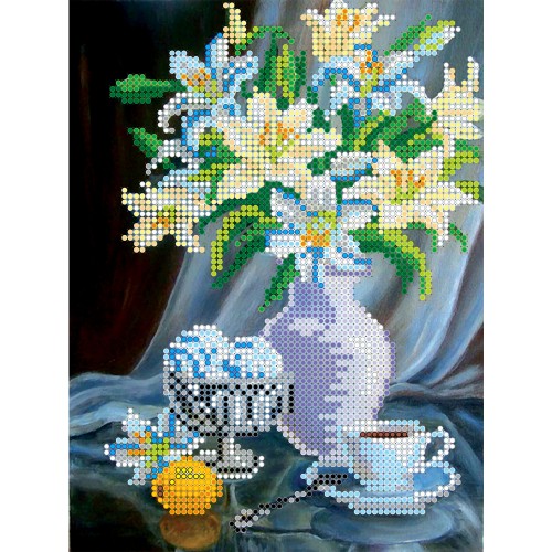 Sweet Morning, AC-031 by Abris Art - buy online! ✿ Fast delivery ✿ Factory price ✿ Wholesale and retail ✿ Purchase Scheme for embroidery with beads on canvas (200x200 mm)