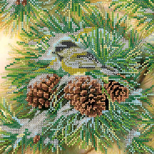 Charts on artistic canvas Frosty Morning, AC-070 by Abris Art - buy online! ✿ Fast delivery ✿ Factory price ✿ Wholesale and retail ✿ Purchase Scheme for embroidery with beads on canvas (200x200 mm)