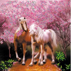 Charts on artistic canvas Horses In Love