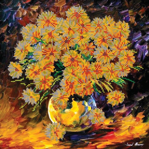 Charts on artistic canvas Breath of Autumn, AC-124 by Abris Art - buy online! ✿ Fast delivery ✿ Factory price ✿ Wholesale and retail ✿ Purchase Large schemes for embroidery with beads on canvas (300x300 mm)