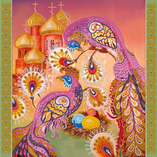 Charts on artistic canvas Easter story-3, AC-189 by Abris Art - buy online! ✿ Fast delivery ✿ Factory price ✿ Wholesale and retail ✿ Purchase Large schemes for embroidery with beads on canvas (300x300 mm)