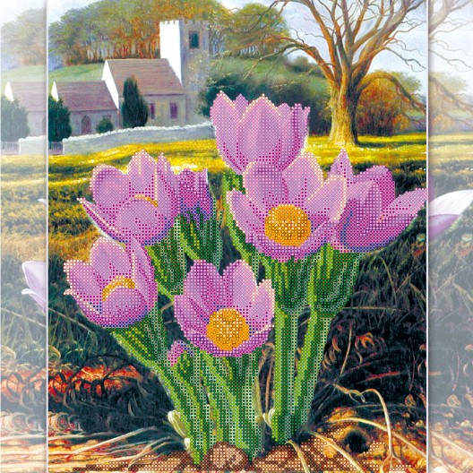 Charts on artistic canvas Spring in Provence, AC-190 by Abris Art - buy online! ✿ Fast delivery ✿ Factory price ✿ Wholesale and retail ✿ Purchase Large schemes for embroidery with beads on canvas (300x300 mm)