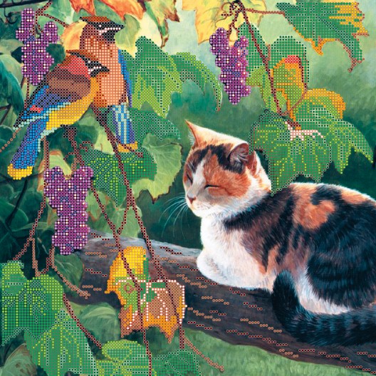 Vineyard shadow, AC-224 by Abris Art - buy online! ✿ Fast delivery ✿ Factory price ✿ Wholesale and retail ✿ Purchase Large schemes for embroidery with beads on canvas (300x300 mm)