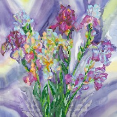 Charts on artistic canvas Aquarelle Irises