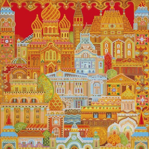 Charts on artistic canvas Deco town, AC-298 by Abris Art - buy online! ✿ Fast delivery ✿ Factory price ✿ Wholesale and retail ✿ Purchase Large schemes for embroidery with beads on canvas (300x300 mm)