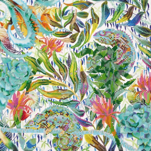 Charts on artistic canvas Jungle, AC-308 by Abris Art - buy online! ✿ Fast delivery ✿ Factory price ✿ Wholesale and retail ✿ Purchase Large schemes for embroidery with beads on canvas (300x300 mm)