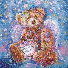 Charts on artistic canvas Teddy angel