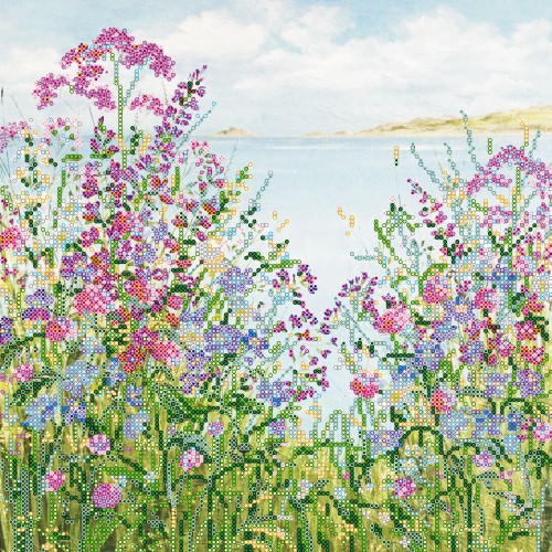 Charts on artistic canvas Meadow grasses, AC-317 by Abris Art - buy online! ✿ Fast delivery ✿ Factory price ✿ Wholesale and retail ✿ Purchase Large schemes for embroidery with beads on canvas (300x300 mm)