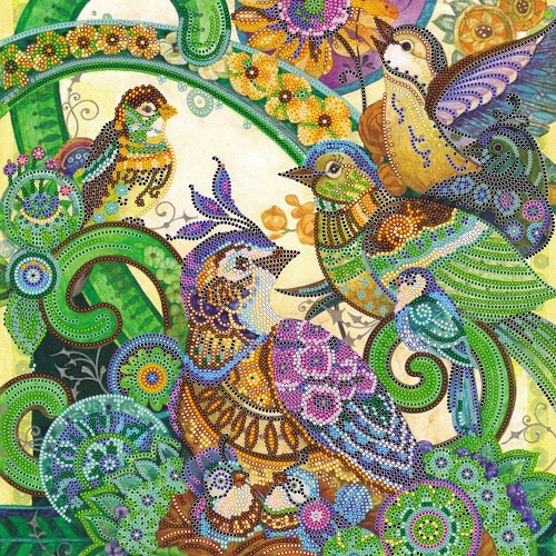Charts on artistic canvas Spring warbling, AC-322 by Abris Art - buy online! ✿ Fast delivery ✿ Factory price ✿ Wholesale and retail ✿ Purchase Large schemes for embroidery with beads on canvas (300x300 mm)