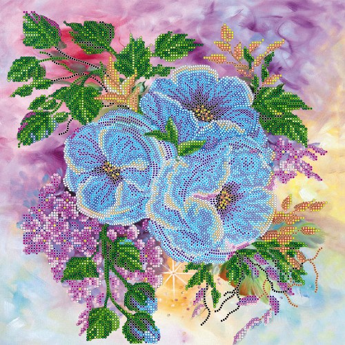 Charts on artistic canvas Spring freshness, AC-325 by Abris Art - buy online! ✿ Fast delivery ✿ Factory price ✿ Wholesale and retail ✿ Purchase Large schemes for embroidery with beads on canvas (300x300 mm)