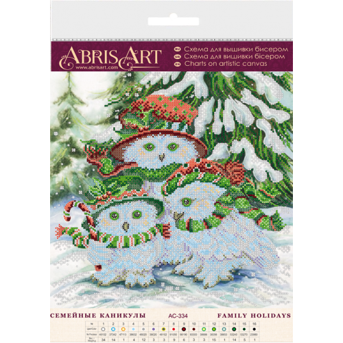 Charts on artistic canvas Family holidays, AC-334 by Abris Art - buy online! ✿ Fast delivery ✿ Factory price ✿ Wholesale and retail ✿ Purchase Large schemes for embroidery with beads on canvas (300x300 mm)