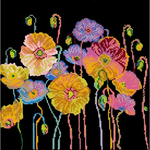 Charts on artistic canvas Bright colors, AC-340 by Abris Art - buy online! ✿ Fast delivery ✿ Factory price ✿ Wholesale and retail ✿ Purchase Large schemes for embroidery with beads on canvas (300x300 mm)