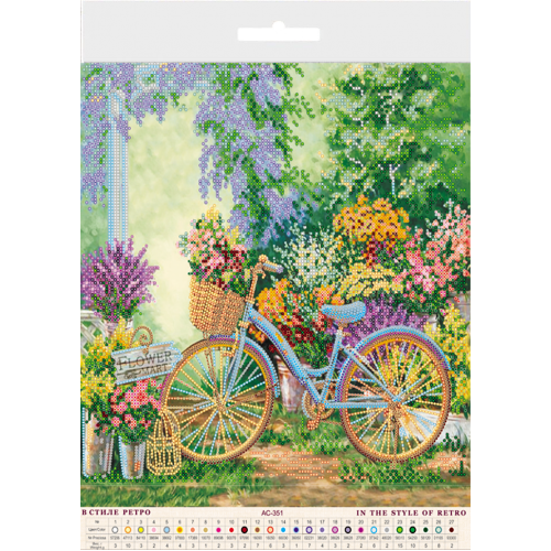 Charts on artistic canvas In the style of retro, AC-351 by Abris Art - buy online! ✿ Fast delivery ✿ Factory price ✿ Wholesale and retail ✿ Purchase Large schemes for embroidery with beads on canvas (300x300 mm)