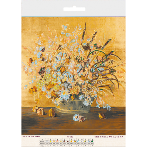 Charts on artistic canvas The smell of autumn, AC-359 by Abris Art - buy online! ✿ Fast delivery ✿ Factory price ✿ Wholesale and retail ✿ Purchase Large schemes for embroidery with beads on canvas (300x300 mm)