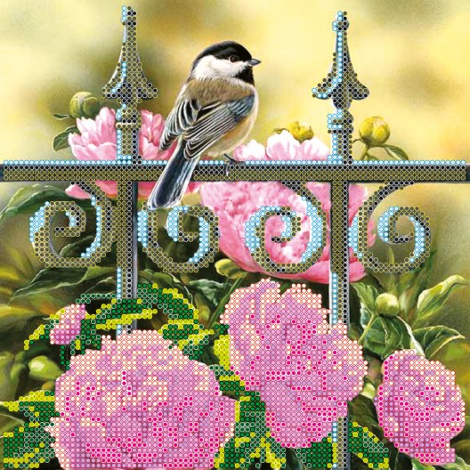 Charts on artistic canvas Titmouse, AC-425 by Abris Art - buy online! ✿ Fast delivery ✿ Factory price ✿ Wholesale and retail ✿ Purchase Scheme for embroidery with beads on canvas (200x200 mm)
