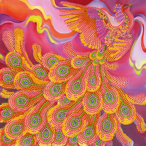 Charts on artistic canvas Firebird, AC-445 by Abris Art - buy online! ✿ Fast delivery ✿ Factory price ✿ Wholesale and retail ✿ Purchase Scheme for embroidery with beads on canvas (200x200 mm)