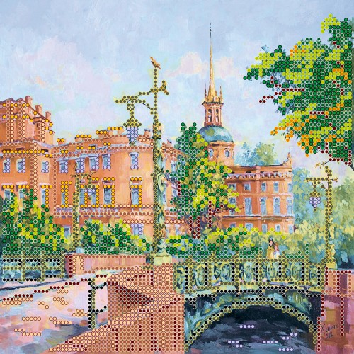 Bridge of Lovers, AC-450 by Abris Art - buy online! ✿ Fast delivery ✿ Factory price ✿ Wholesale and retail ✿ Purchase Scheme for embroidery with beads on canvas (200x200 mm)