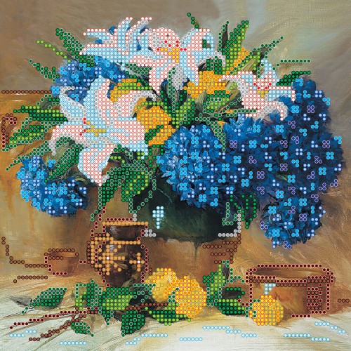Charts on artistic canvas Summer nostalgy, AC-467 by Abris Art - buy online! ✿ Fast delivery ✿ Factory price ✿ Wholesale and retail ✿ Purchase Scheme for embroidery with beads on canvas (200x200 mm)