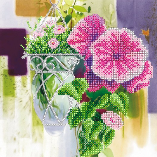 Charts on artistic canvas Ipomoea, AC-519 by Abris Art - buy online! ✿ Fast delivery ✿ Factory price ✿ Wholesale and retail ✿ Purchase Scheme for embroidery with beads on canvas (200x200 mm)