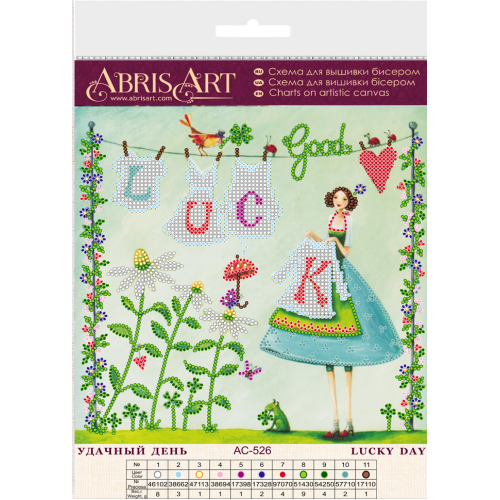 Charts on artistic canvas Lucky day, AC-526 by Abris Art - buy online! ✿ Fast delivery ✿ Factory price ✿ Wholesale and retail ✿ Purchase Scheme for embroidery with beads on canvas (200x200 mm)