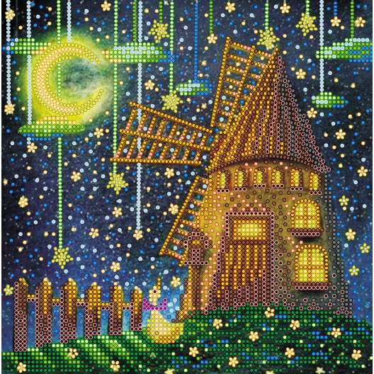 Charts on artistic canvas Starry dawn, AC-533 by Abris Art - buy online! ✿ Fast delivery ✿ Factory price ✿ Wholesale and retail ✿ Purchase Scheme for embroidery with beads on canvas (200x200 mm)