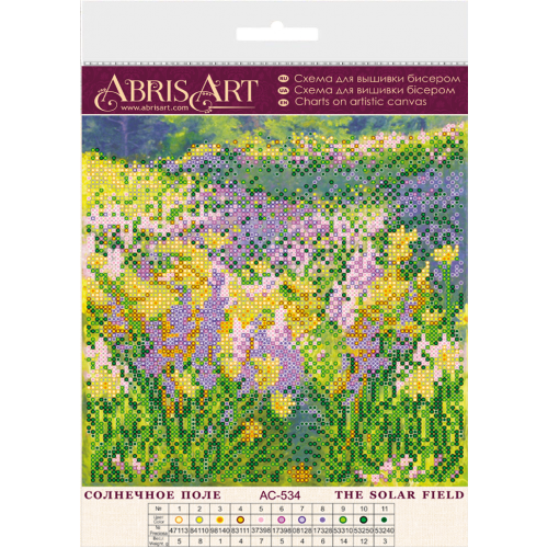 Charts on artistic canvas The solar field, AC-534 by Abris Art - buy online! ✿ Fast delivery ✿ Factory price ✿ Wholesale and retail ✿ Purchase Scheme for embroidery with beads on canvas (200x200 mm)