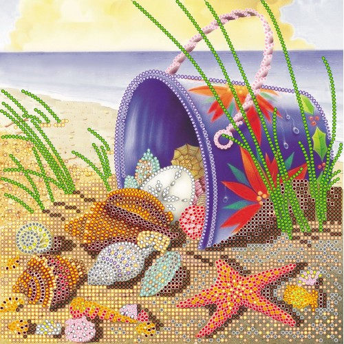 Charts on artistic canvas By the sea, AC-535 by Abris Art - buy online! ✿ Fast delivery ✿ Factory price ✿ Wholesale and retail ✿ Purchase Scheme for embroidery with beads on canvas (200x200 mm)