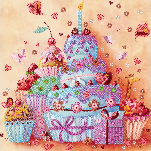 Charts on artistic canvas Visiting a sweet tooth, AC-537 by Abris Art - buy online! ✿ Fast delivery ✿ Factory price ✿ Wholesale and retail ✿ Purchase Scheme for embroidery with beads on canvas (200x200 mm)