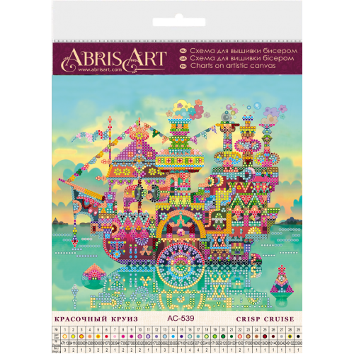 Charts on artistic canvas Crisp cruise, AC-539 by Abris Art - buy online! ✿ Fast delivery ✿ Factory price ✿ Wholesale and retail ✿ Purchase Scheme for embroidery with beads on canvas (200x200 mm)