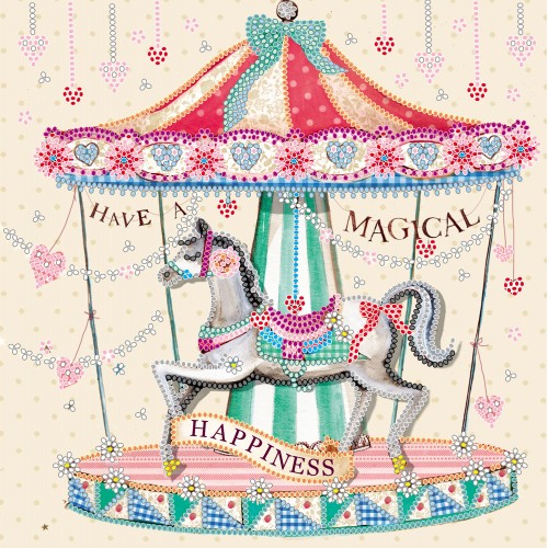 Charts on artistic canvas Carousel of happiness, AC-549 by Abris Art - buy online! ✿ Fast delivery ✿ Factory price ✿ Wholesale and retail ✿ Purchase Scheme for embroidery with beads on canvas (200x200 mm)