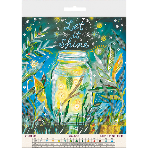 Charts on artistic canvas Let it shine, AC-552 by Abris Art - buy online! ✿ Fast delivery ✿ Factory price ✿ Wholesale and retail ✿ Purchase Scheme for embroidery with beads on canvas (200x200 mm)