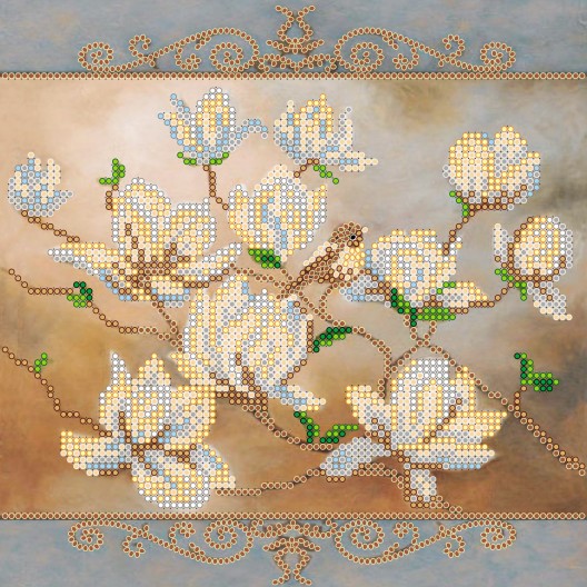 Charts on artistic canvas Birdie, AC-564 by Abris Art - buy online! ✿ Fast delivery ✿ Factory price ✿ Wholesale and retail ✿ Purchase Scheme for embroidery with beads on canvas (200x200 mm)