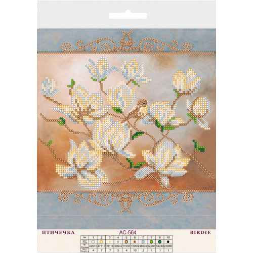 Charts on artistic canvas Birdie, AC-564 by Abris Art - buy online! ✿ Fast delivery ✿ Factory price ✿ Wholesale and retail ✿ Purchase Scheme for embroidery with beads on canvas (200x200 mm)