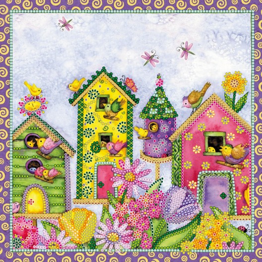 Charts on artistic canvas Friendly neighbors, AC-570 by Abris Art - buy online! ✿ Fast delivery ✿ Factory price ✿ Wholesale and retail ✿ Purchase Scheme for embroidery with beads on canvas (200x200 mm)