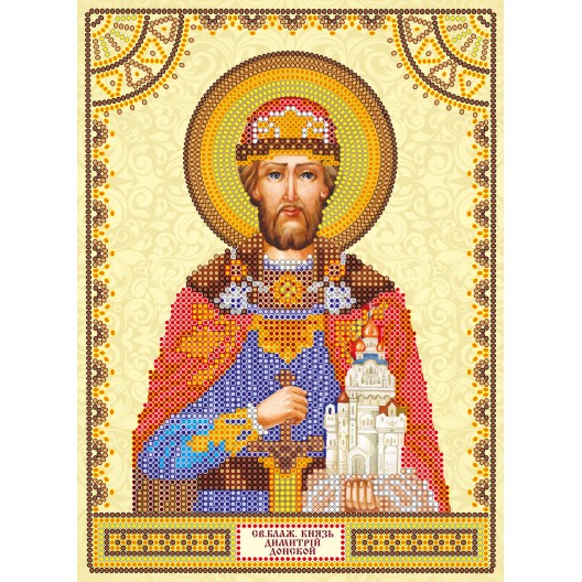 Icons charts on artistic canvas St. Dmitri, ACK-001 by Abris Art - buy online! ✿ Fast delivery ✿ Factory price ✿ Wholesale and retail ✿ Purchase The scheme for embroidery with beads icons on canvas